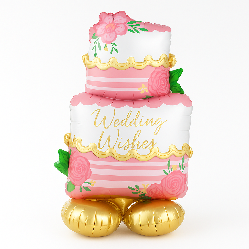 Elegant Wedding Wishes Airloonz Balloon Cake