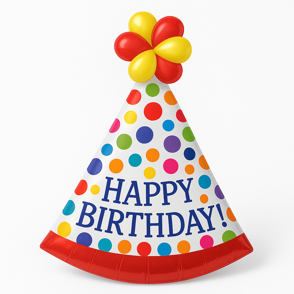 Celebrate in Style Foil Birthday Hat Balloon