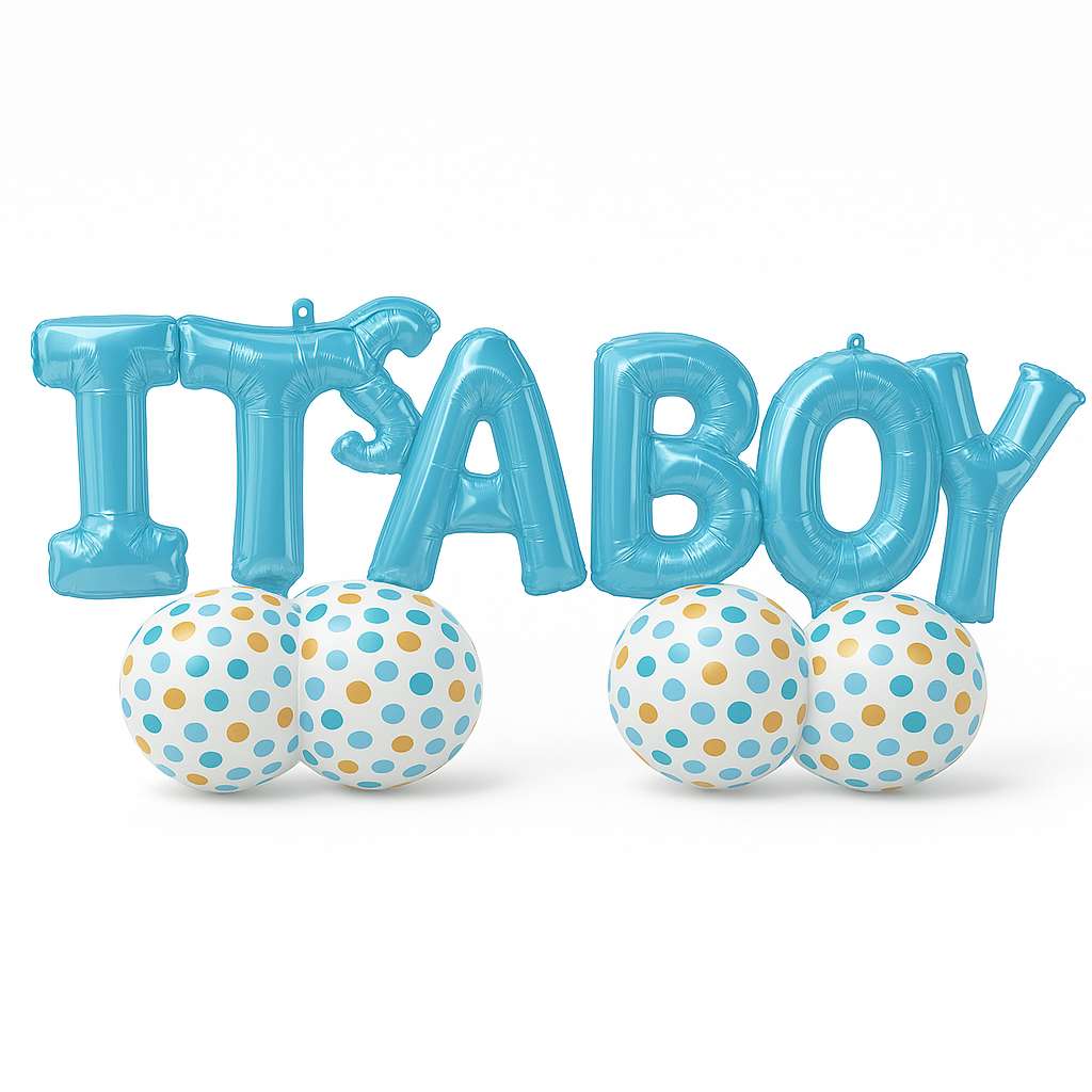 Airloonz "It's A Boy" Foil Balloon Yard Kit