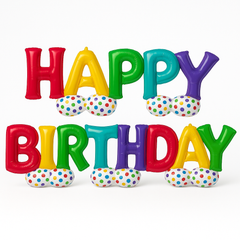 Vibrant Happy Birthday Yard Sign Balloon Kit