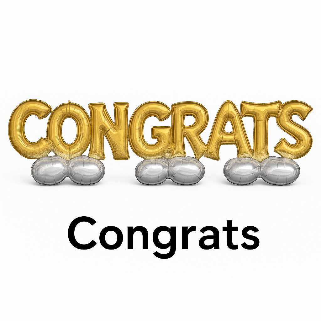 Airloonz "Congrats" Foil Balloon Yard Kit