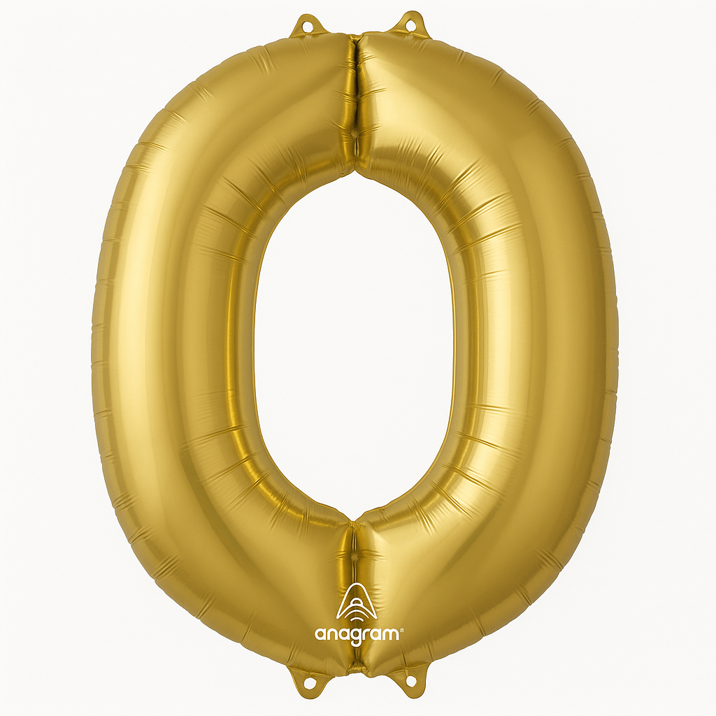 Gold Foil Letter "O" Balloon - Metallic Party Decor