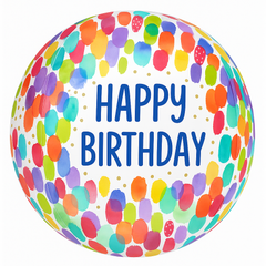 Vibrant Painterly Dots Birthday Orbz Balloon