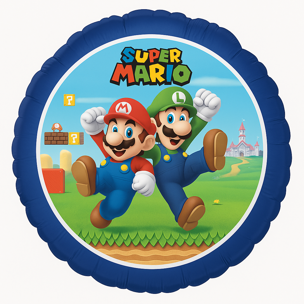 Super Mario Bros Metallic Foil Balloon - 18 Inch