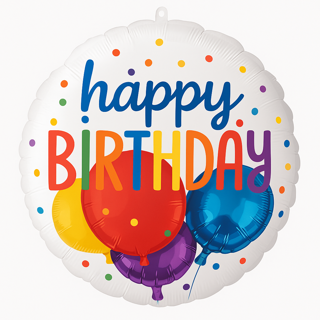 Vibrant Rainbow Foil Birthday Balloon