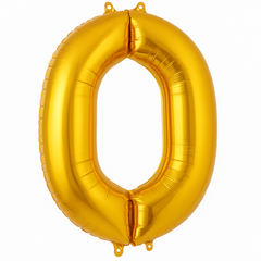 Gold Number 0 Foil SuperShape Balloon