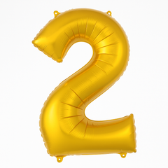 Giant Gold Number 2 Foil Balloon