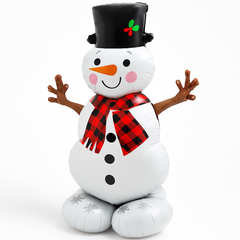 Festive 50-Inch Snowman AirLoonz Balloon - Christmas Foil Air Walker