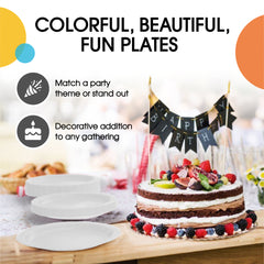 7 In. White Paper Plates - 20 Ct.