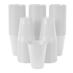 12 Oz. White Plastic Cups | 50 Count