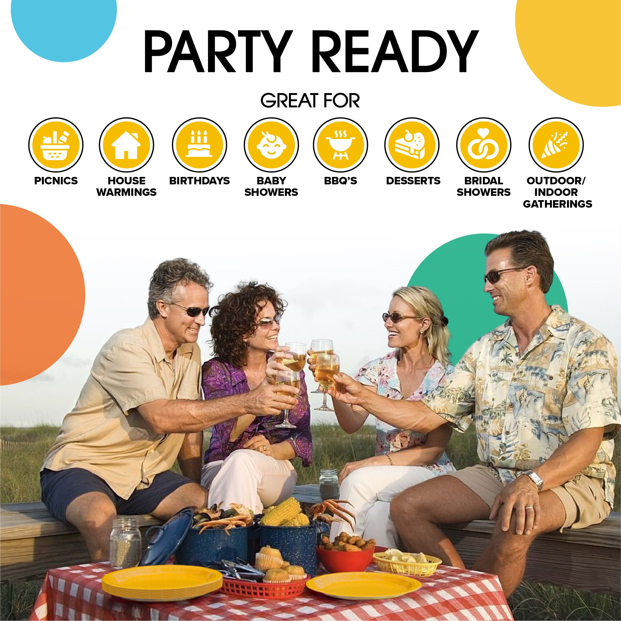 7 In. Yellow Paper Plates - 20 Ct.