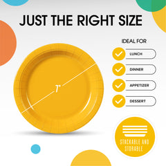 7 In. Yellow Paper Plates - 20 Ct.