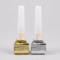 Metallic Gold and Silver Blowout Party Noisemakers, 8-Pack