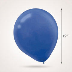 Royal Blue Solid Latex Balloons - 12" | Pack of 15