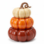 Elegant Fall Pumpkin Stack Decoration - 8.5