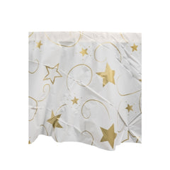 84" Round Gold Star Printed Table Cover