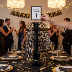 Large Black Metallic Spray Centerpiece