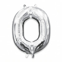 Silver Foil Letter O Mylar Balloon