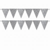 Sparkling Silver DIY Pennant Banner Kit - 20 ft