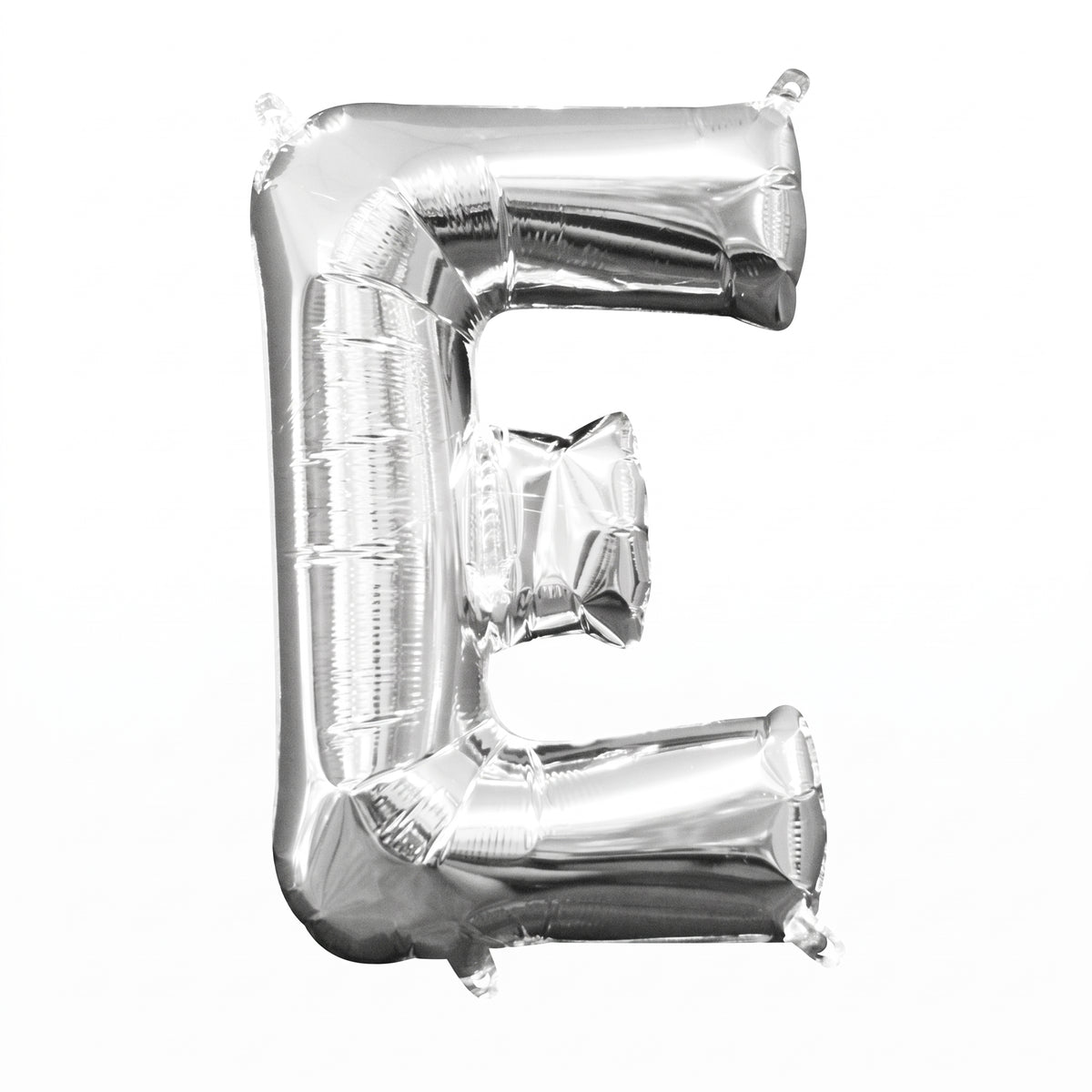 Silver Foil Letter 'E' Balloon - Air-Filled