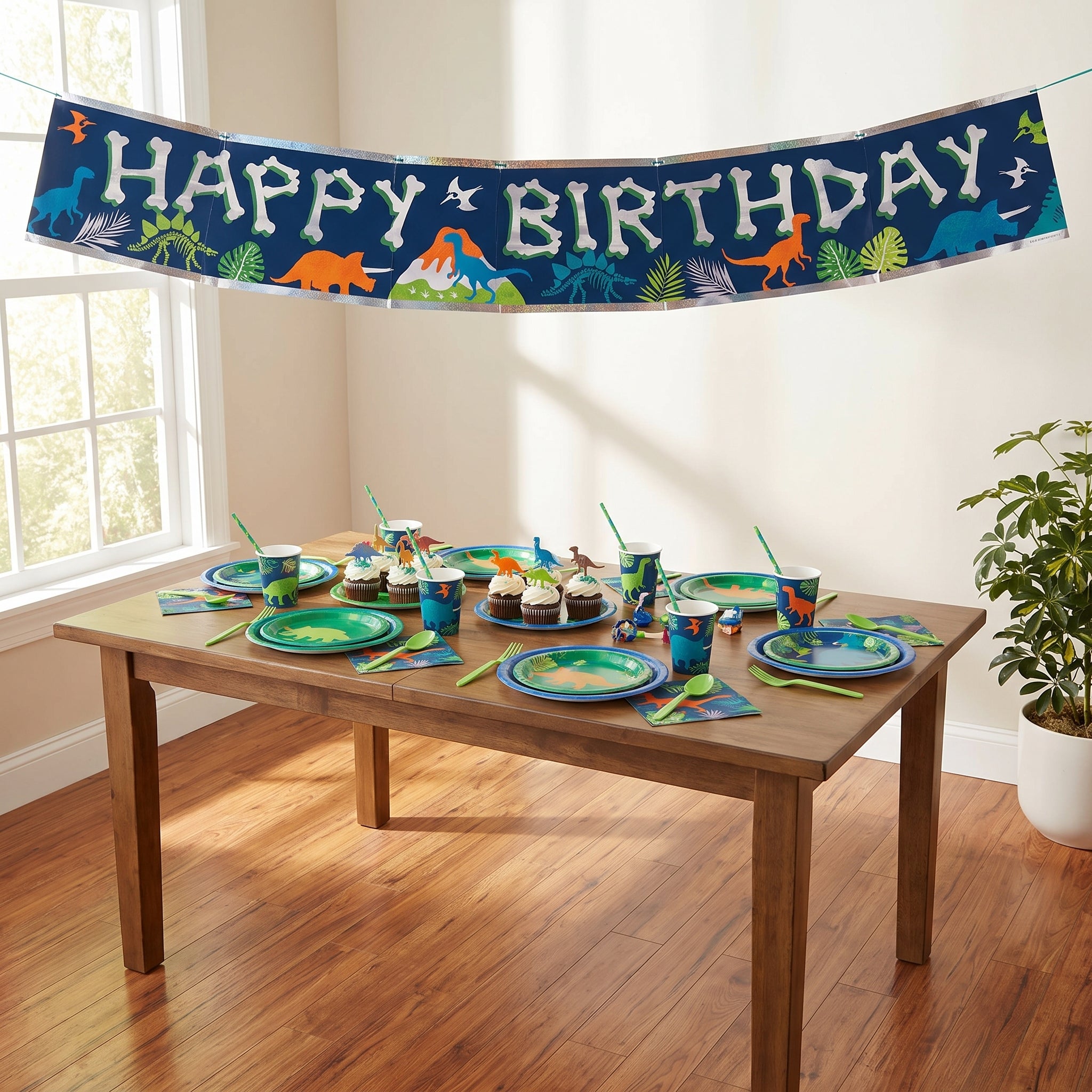 Dino-Mite Happy Birthday Banner