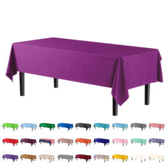Premium Magenta Plastic Table Cover - 54 In. x 108 In.