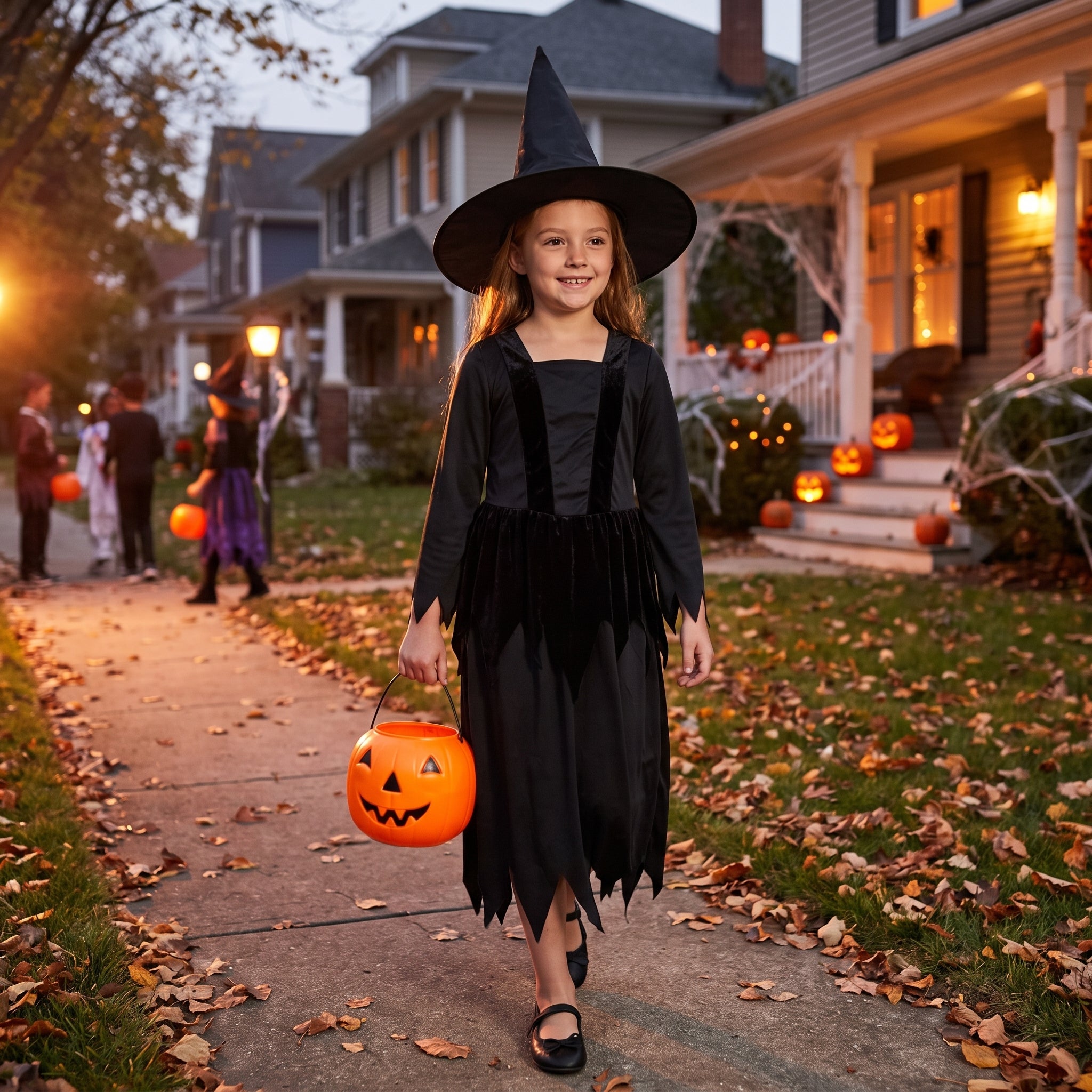 Enchanting Little Witch Costume for Girls (Size 8-10)