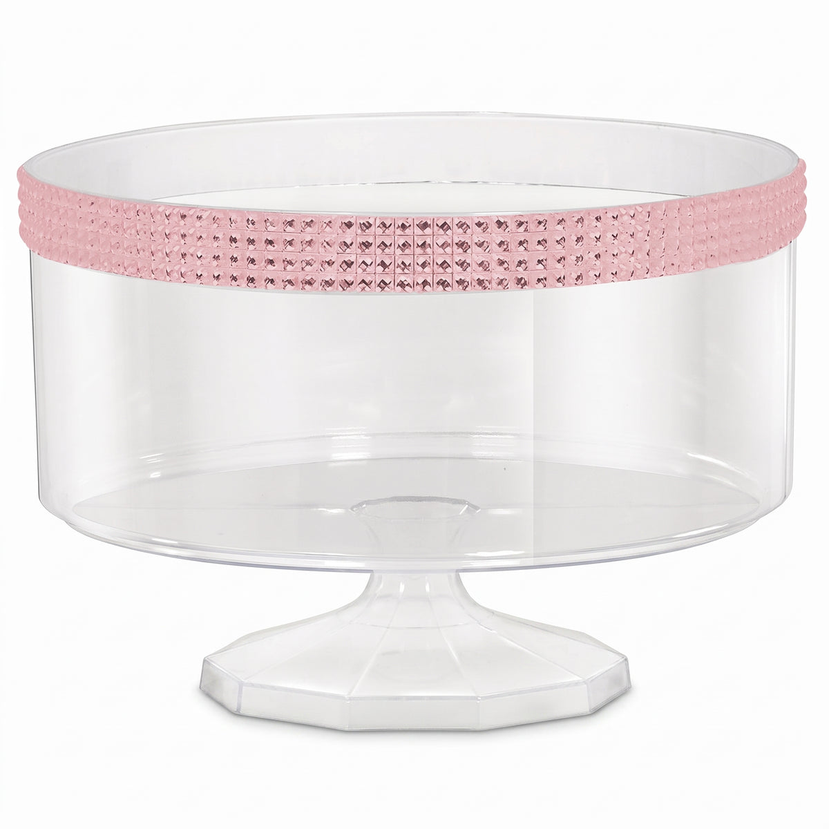 Pink Rhinestone Plastic Trifle Container