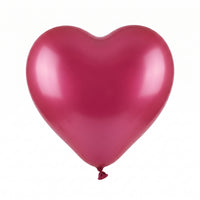 Satin Luxe Heart Shaped Latex Balloons, 12-Inch, New Pink, 6-Pack