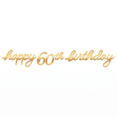 Golden Age 60th Birthday Gold Letter Banner