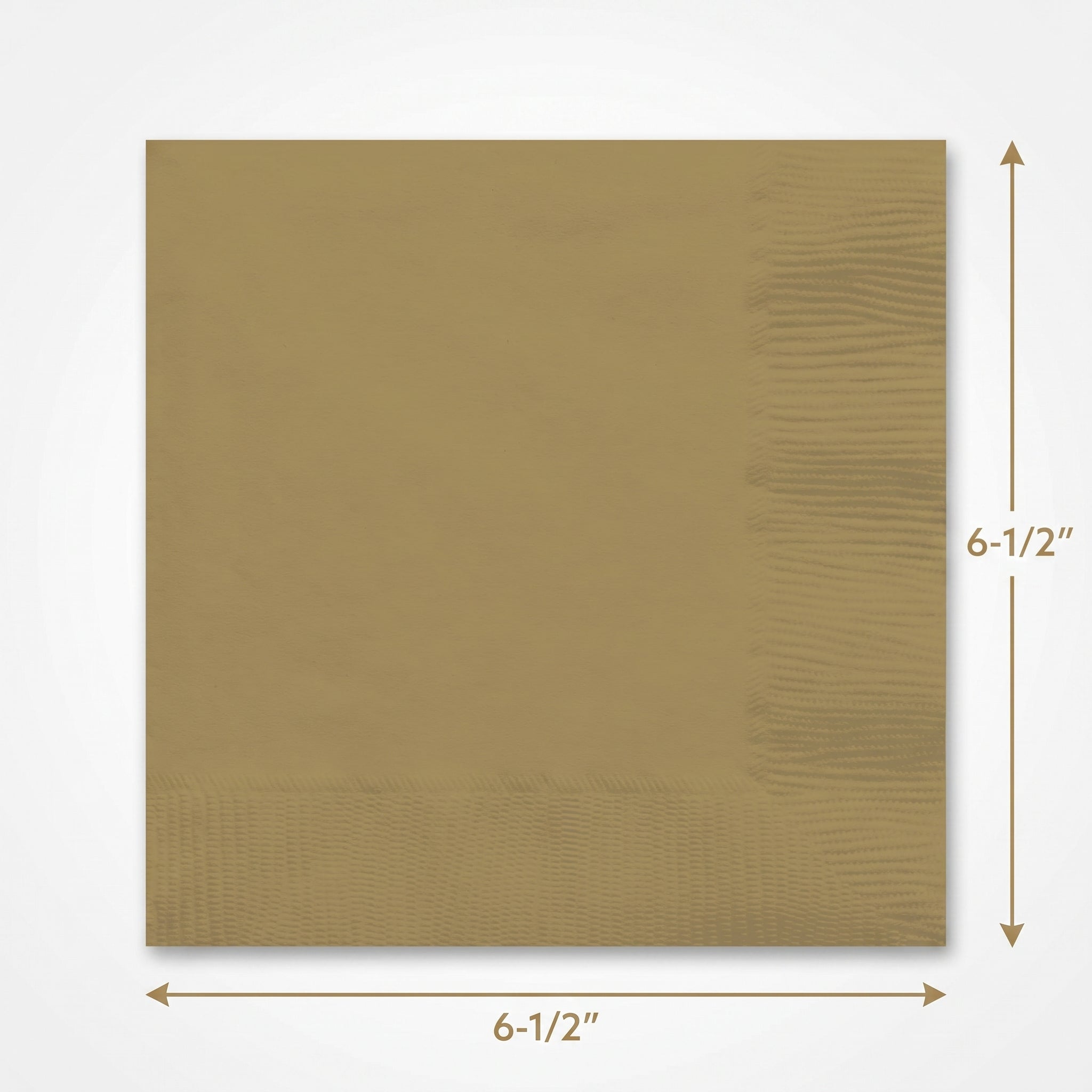 Gold Go Brightly Lunch Napkins - 6.5 in. x 6.5 in. - 32 Count