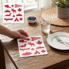Canada Day Luncheon Napkins - 6.5 In. x 6.5 In. - 20 Pack of 2-Ply Paper