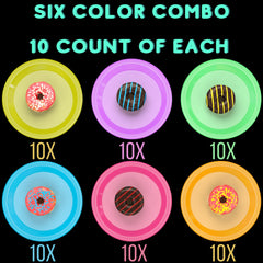 Little Gym - 7 In. Neon Assorted Color Plastic Plates - 60 Ct.