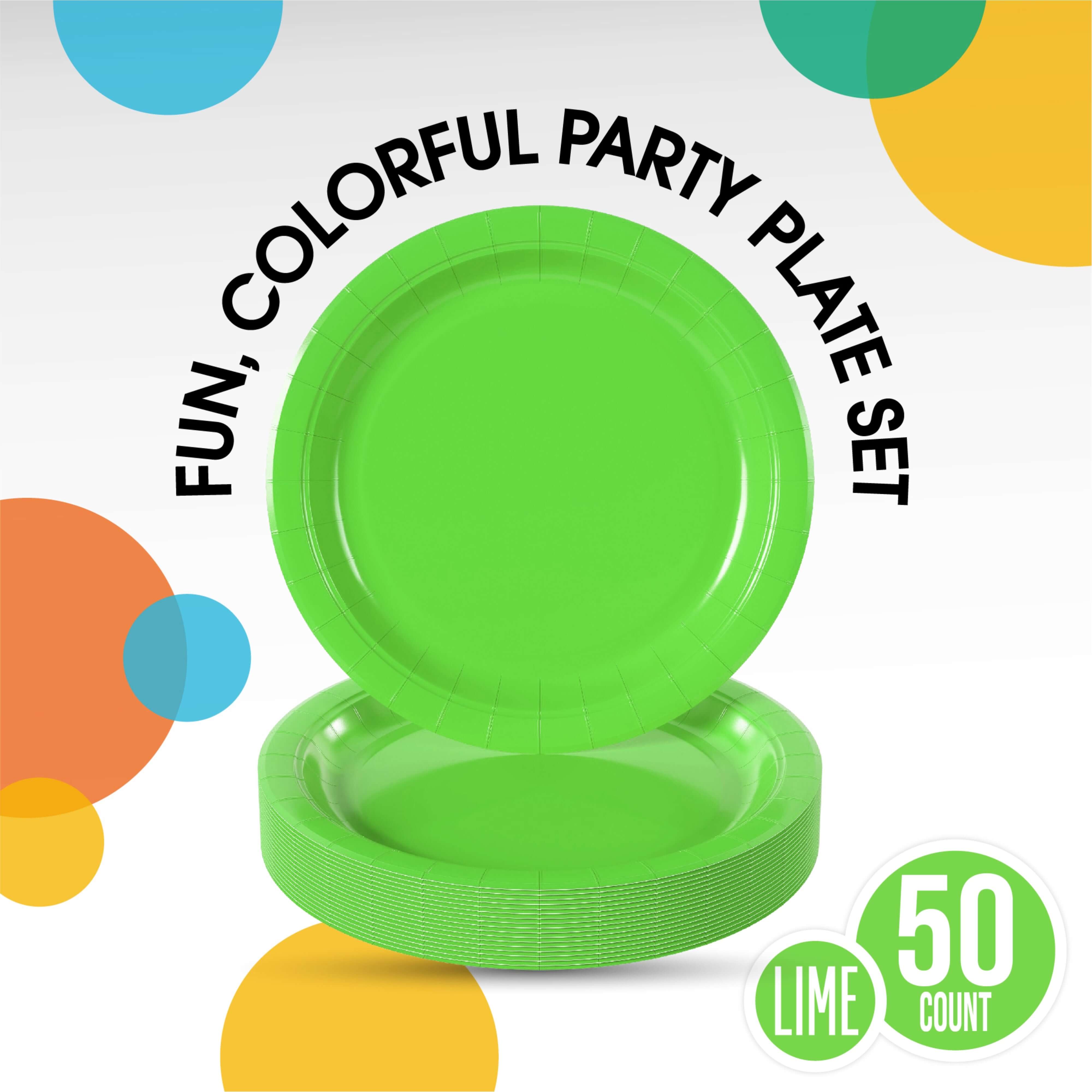 9 In. Lime Paper Plates - 50 Ct.