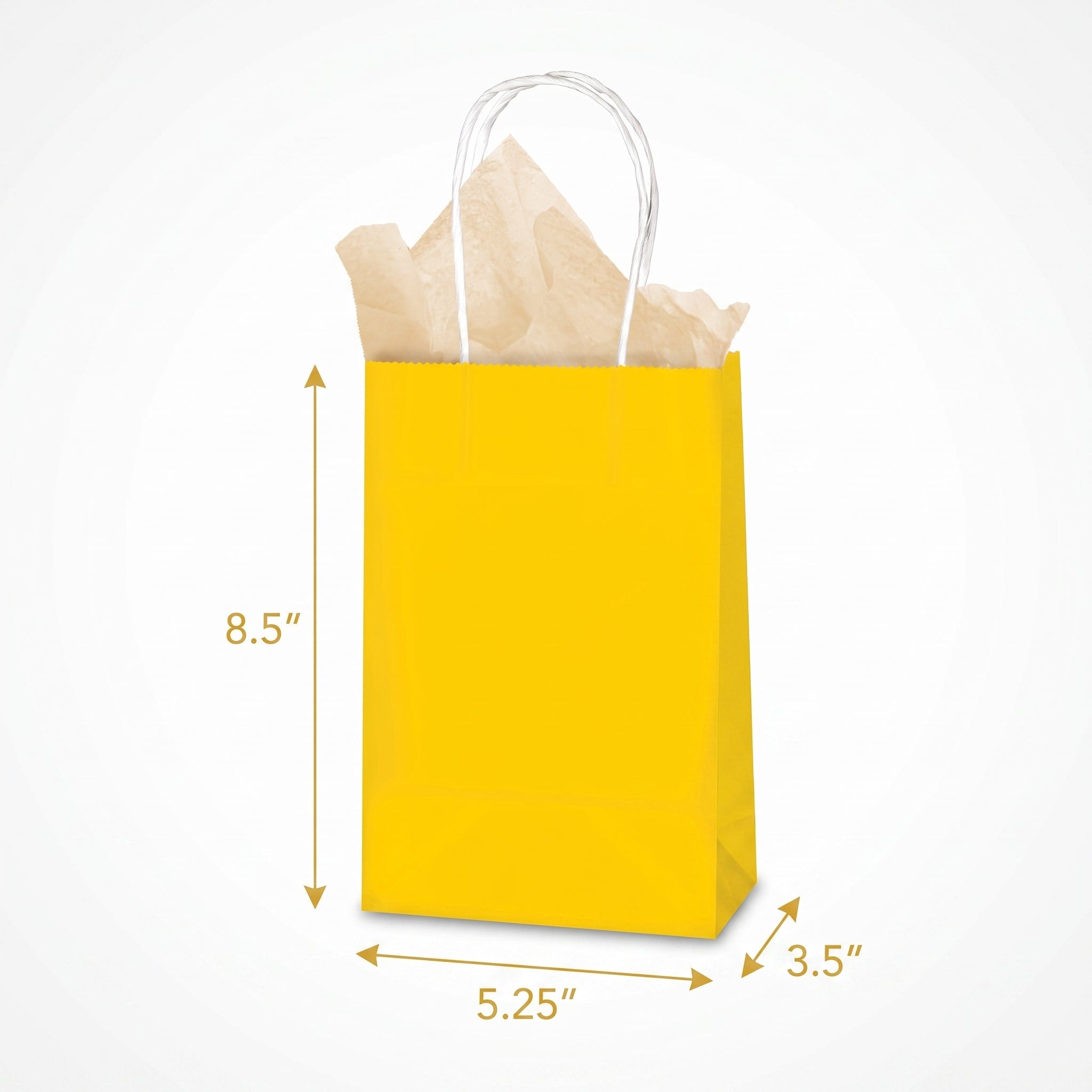 Light Yellow Small Kraft Gift Bag