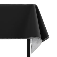 Black Flannel Backed Plastic Table Cover 54 In. x 70 In. | Case of 36