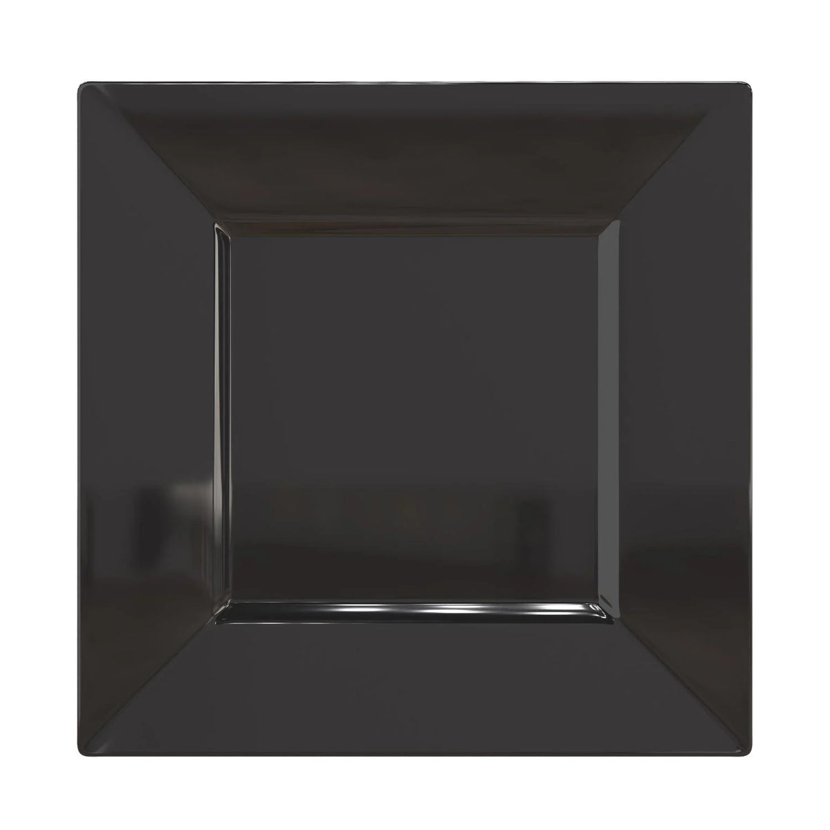 8 In. Black Square Plates | 10 Count