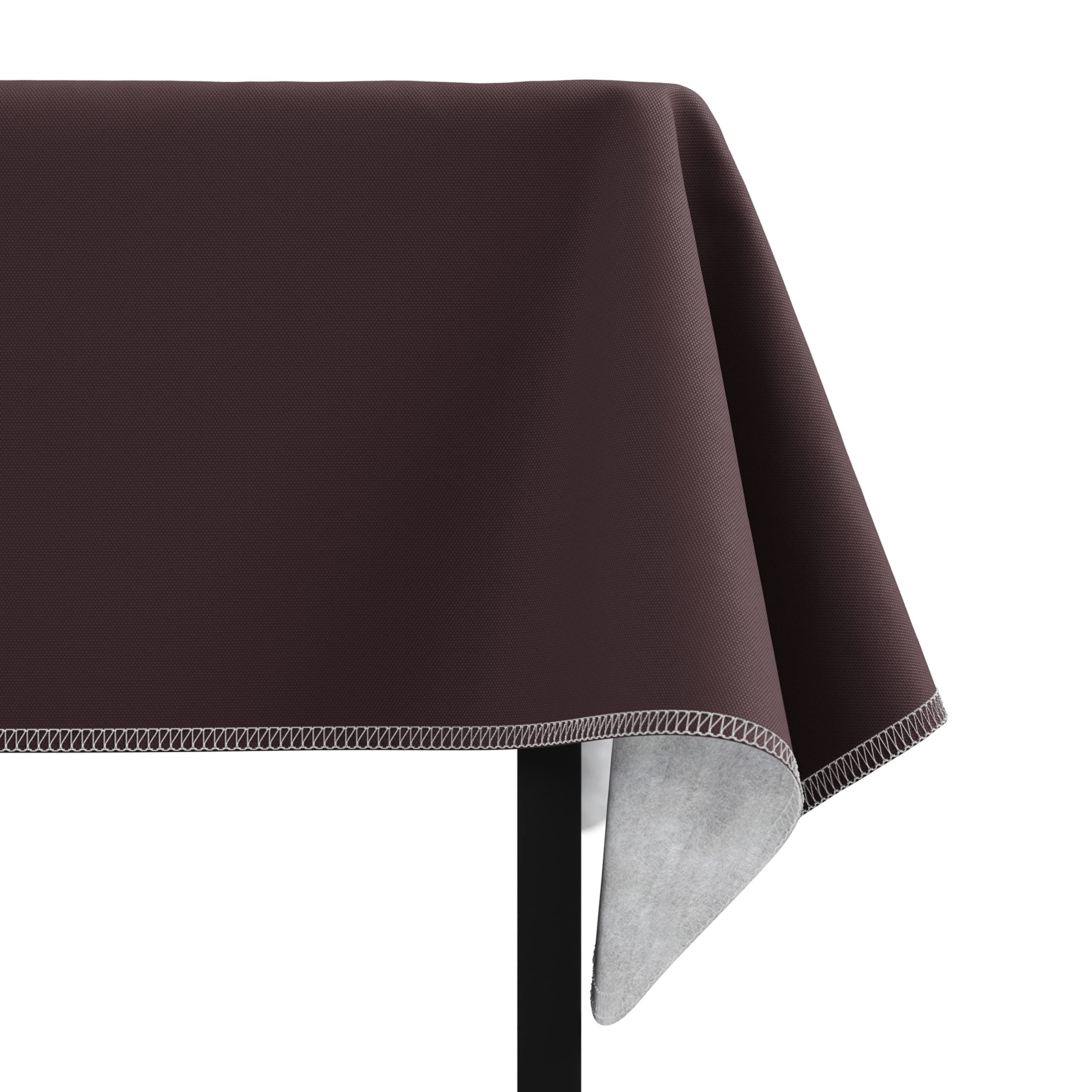 Brown Flannel Backed Plastic Table Cover 54 In. x 108 In. | Case of 36