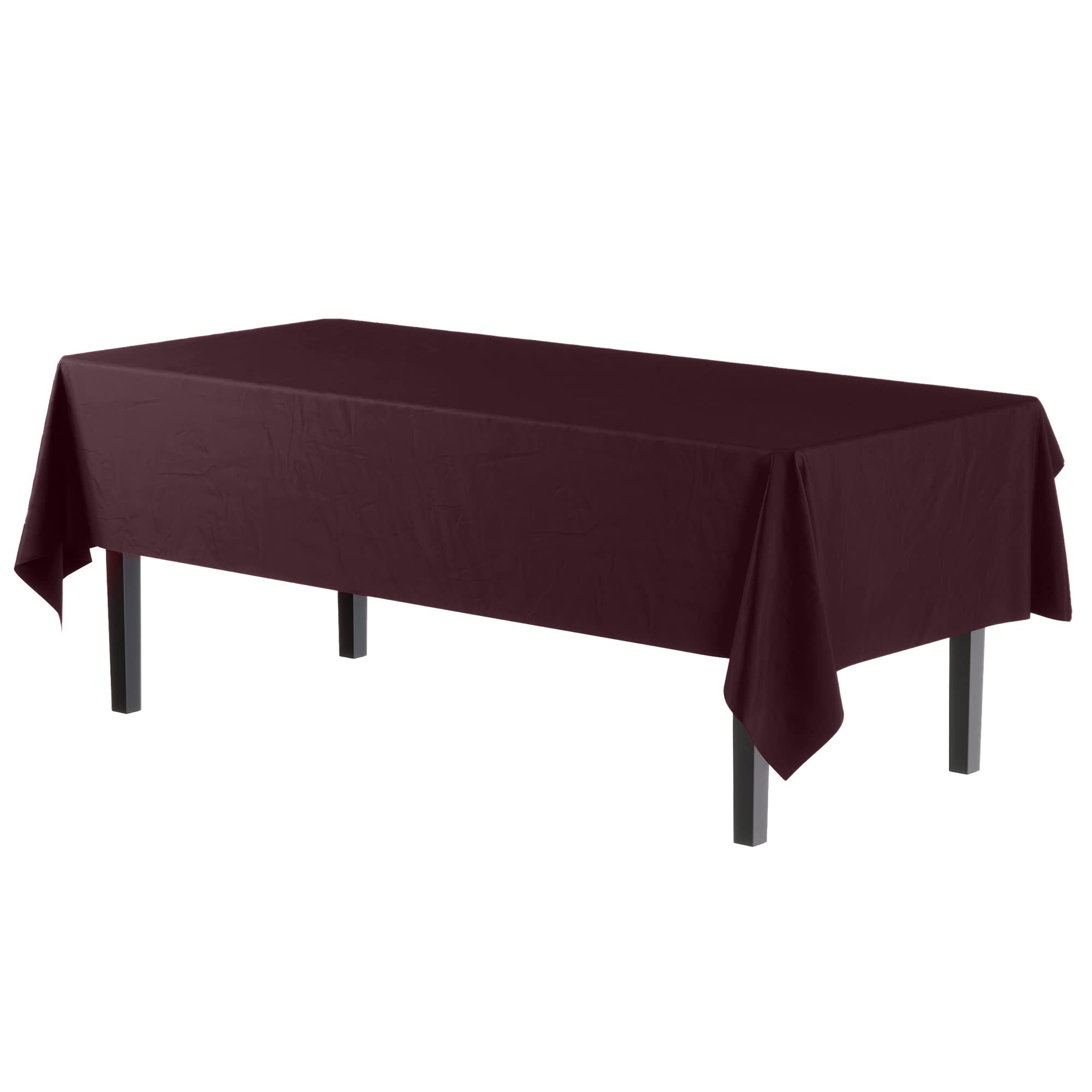 Brown Plastic Table Covers | 6 Pack - 54 In. x 108 In.