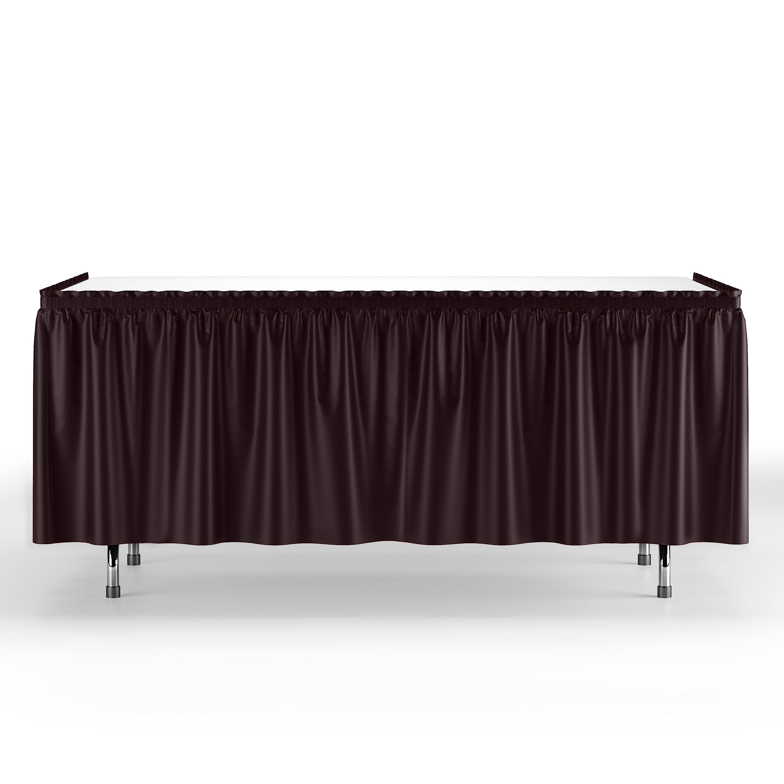 Brown Plastic Table Skirt | Case of 48