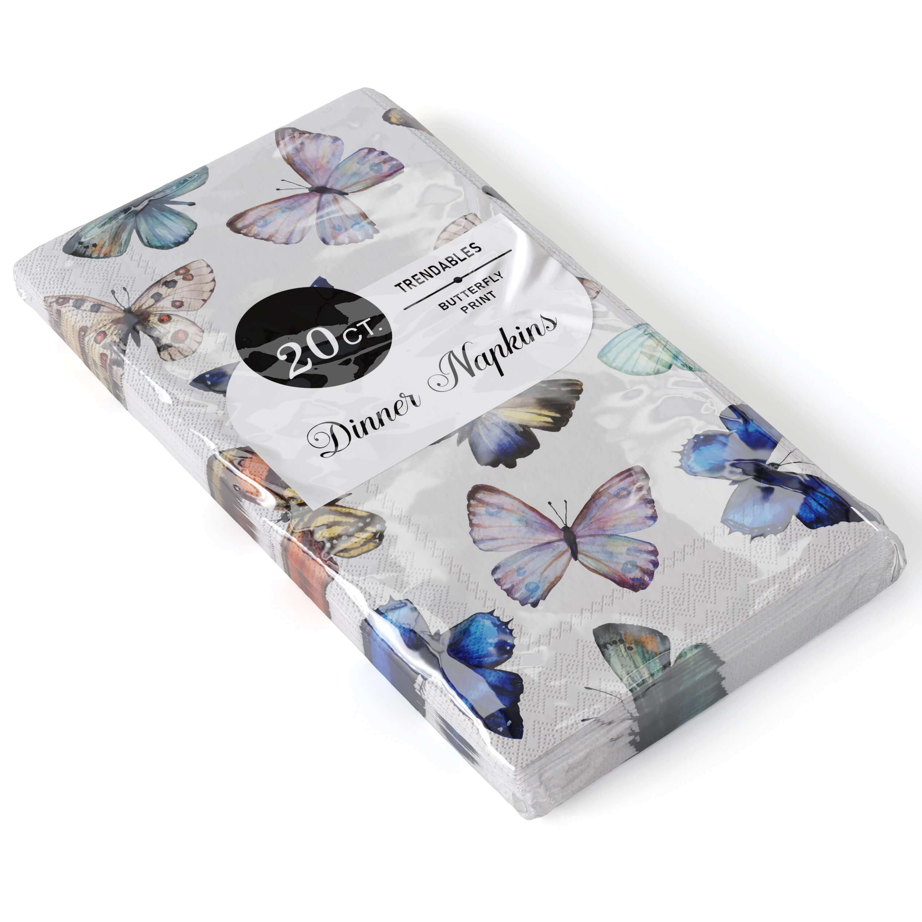 Butterfly Print Luncheon Napkins - 7.9 In. X 4.3 In. | 720 Count