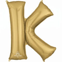 Gold Letter K Foil Super Shape Balloon