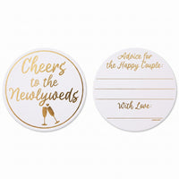 "Cheers to the Newlyweds" Wedding Coasters - Pack of 40