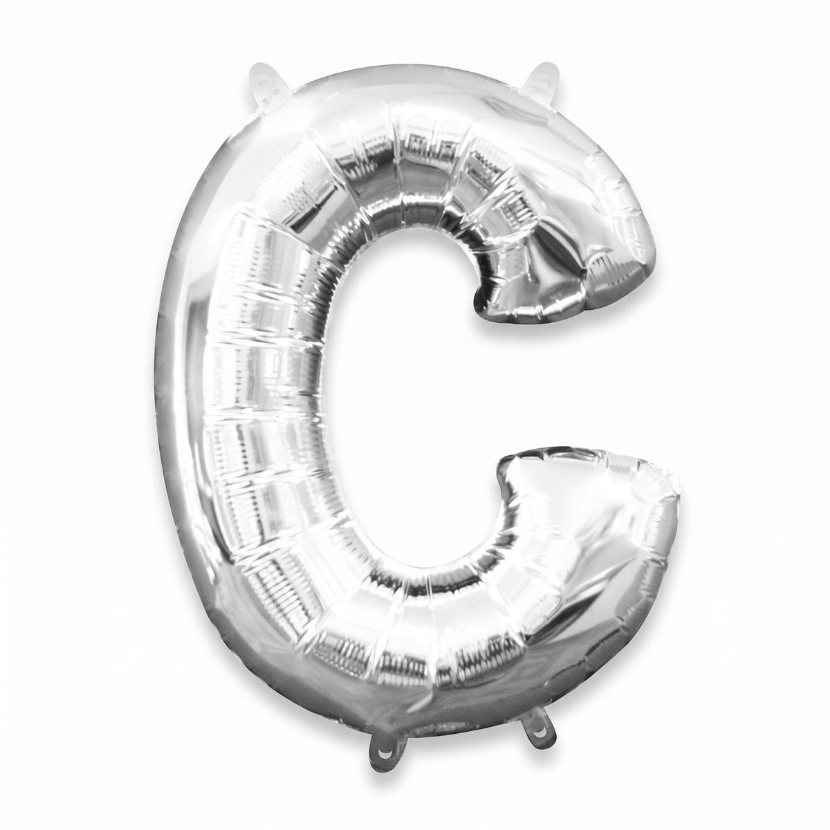 Silver Foil Letter 'C' Balloon - Air Filled