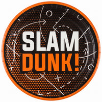 Slam Dunk Basketball 7" Round Paper Plates