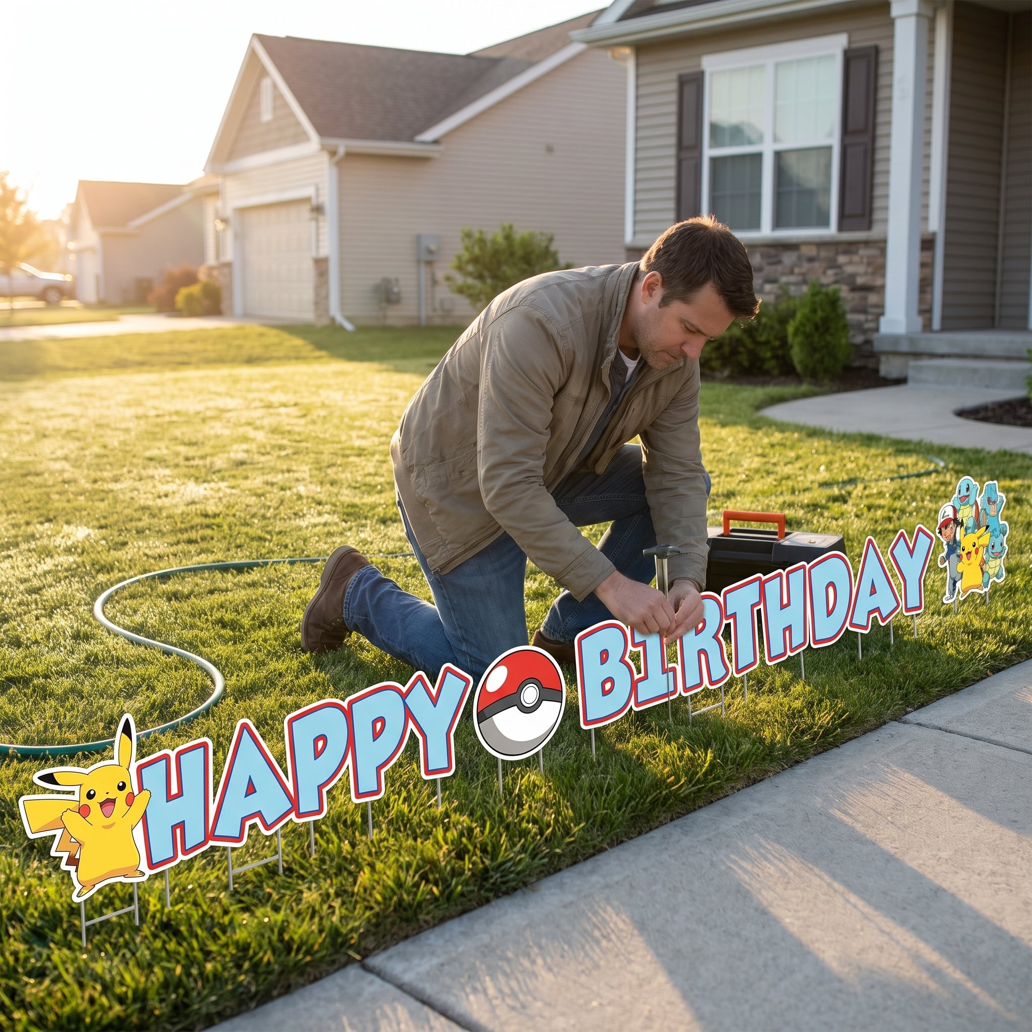 Pokemon "Happy Birthday" Yard Stake Decorations