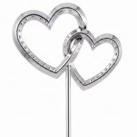 Electroplated Heart Cake Picks for Weddings