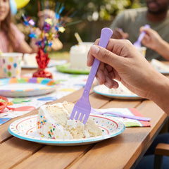 Heavyweight Purple Plastic Forks - 7.5 in.