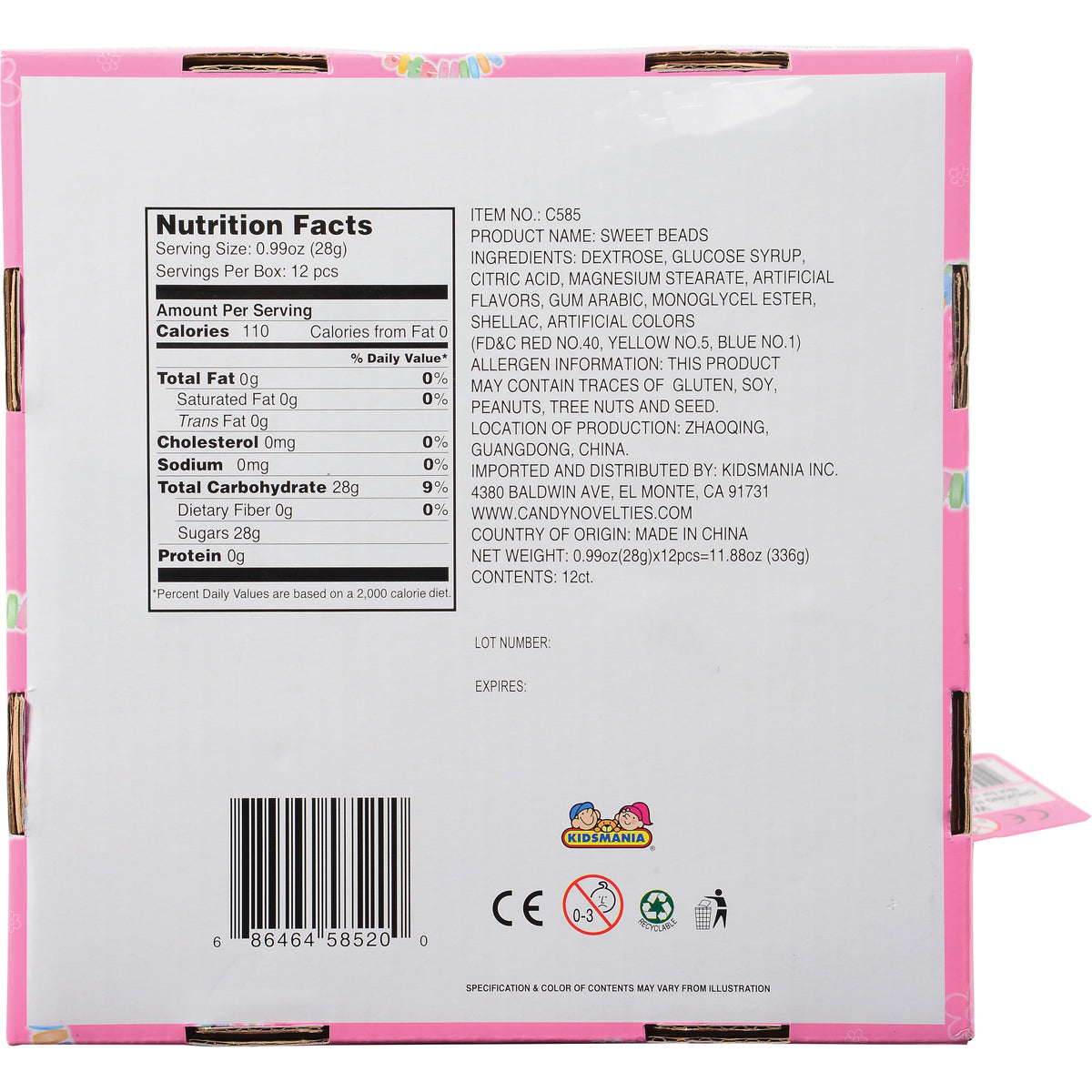 Sweet Beads/12 Per Disp - 12 Count