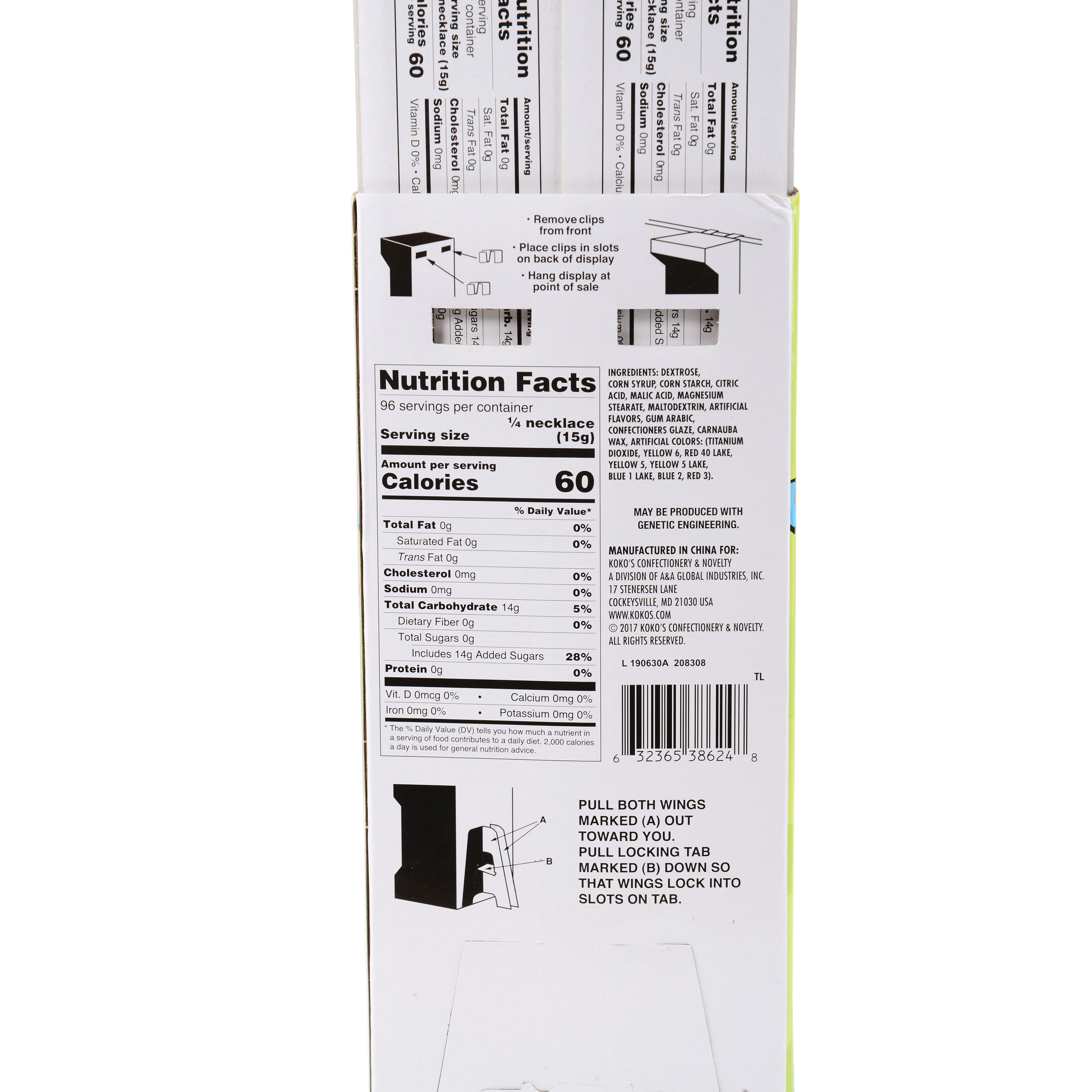 Biggest Sour Candy Necklace/24Pc - 24 Count